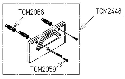 TCM2448　ウォシュレットリモコンTCM472-5RR用 ハンガ組品  ネコポスでお届け