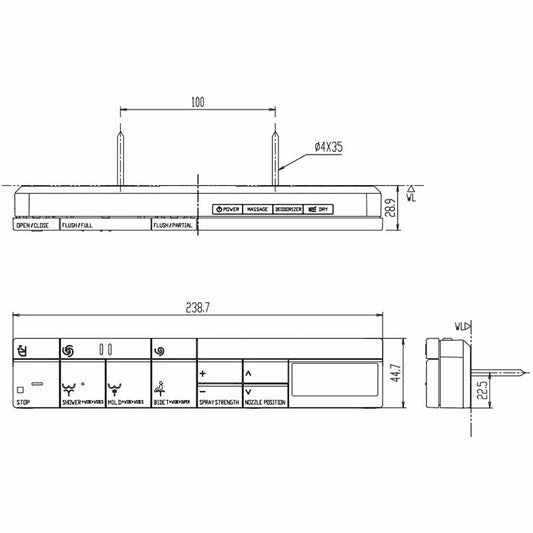 354-1574-EG-SET サティス DV-S526T・DV-S526・DV-S516タイプ用 スマートリモコン(英字タイプ)  電池・ビス付