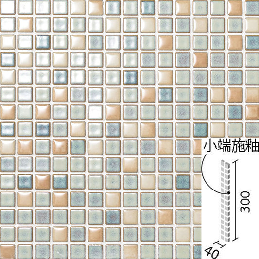 インテリアモザイク カレイドグレイズ  20mm角片面小端施釉ネット張り  IM-2060P1/KLG-12