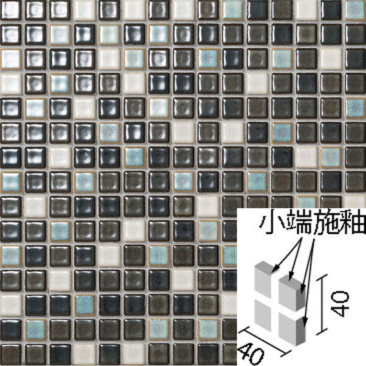 インテリアモザイク カレイドグレイズ  20mm角両面小端施釉ネット張り  IM-2065P1/KLG-13[シート]