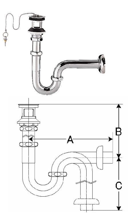 ゴム栓式排水Sトラップ  LF-10SA