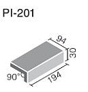 ピアッツア OXシリーズ 200x100mm角垂れ付き段鼻  PI-201/11