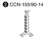 カラコンモザイクSカラー 90°曲紙張り  CCN-155/90-14/52