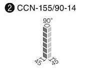 カラコンモザイクSカラー 90°曲紙張り  CCN-155/90-14/55