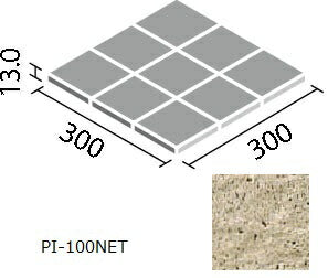 ピアッツア OXシリーズ 100mm角裏ネット張り  PI-100NET/2