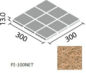 ピアッツア OXシリーズ 100mm角裏ネット張り  PI-100NET/10