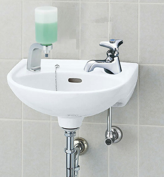 平付大形手洗器(水栓穴2)壁排水セット  L-15G/BW1+LF-1（PSET)