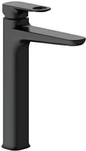 LIXIL デュアラ(エコハンドル) シングルレバー混合水栓 [排水栓なし仕様] ベッセル用ロングタイプ LF-YD340SYHC/SAB(ブラック)