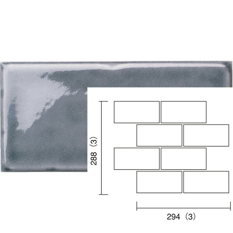 名古屋モザイク  トロンヌ 144×69角平紙貼り（レンガ貼り） SF-692-RFR-65[ケース]