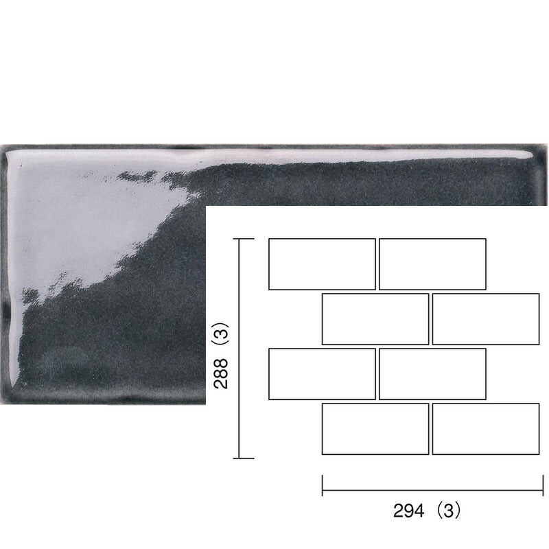 名古屋モザイク  トロンヌ 144×69角平紙貼り（レンガ貼り） SF-692-RFR-68[ケース]